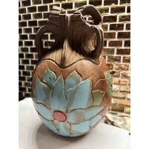 Vintage Decor Porcelain Jug Vase handmade, and painted